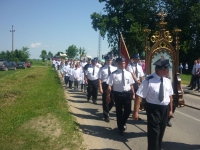 Procesja Bożego Ciała i pożar ołtarzyka.